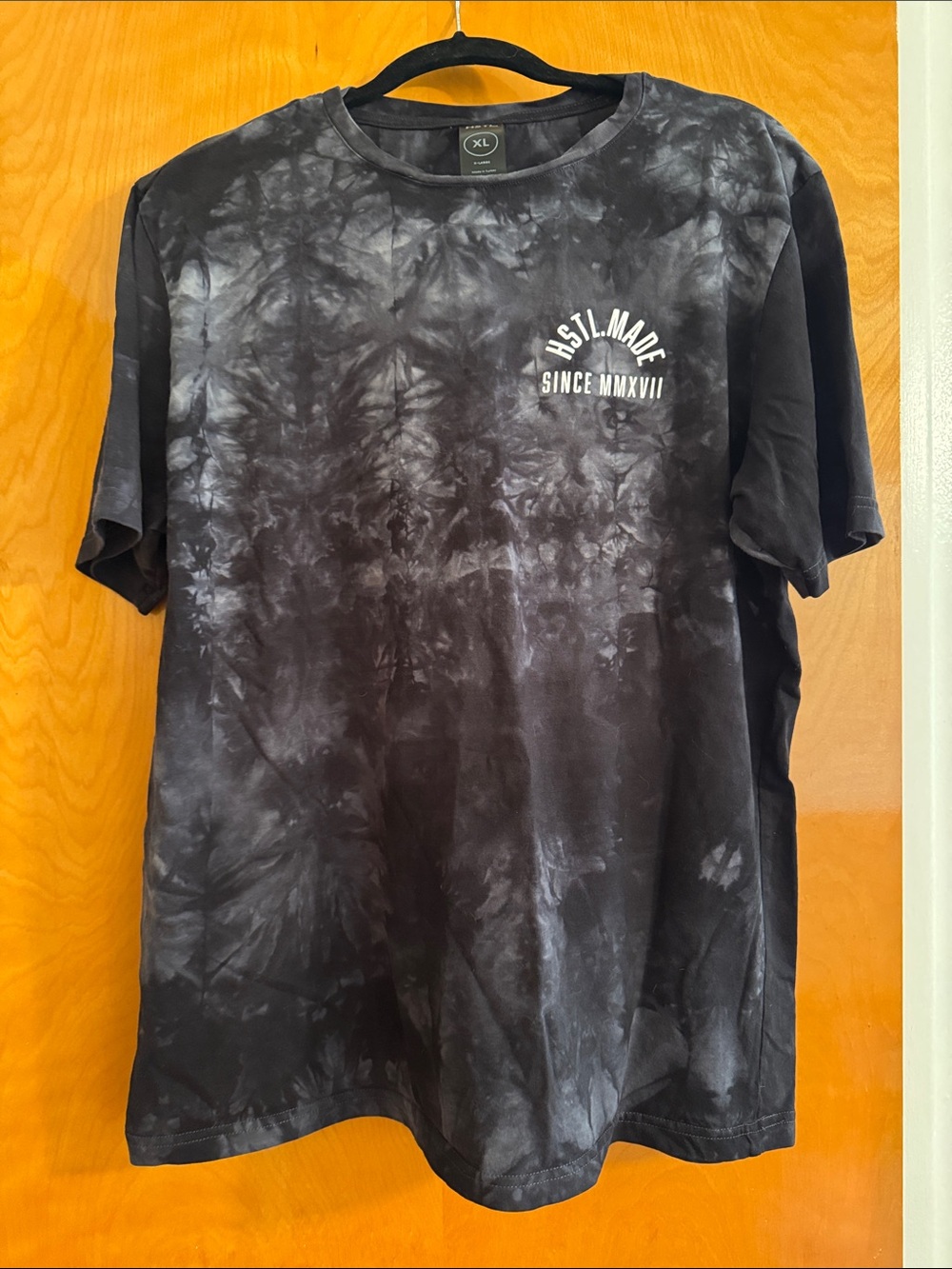 Black Tie-Dye Short Sleeve Tee
